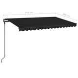 Manual Retractable Awning 450x300 cm Anthracite - Close-Up Angle