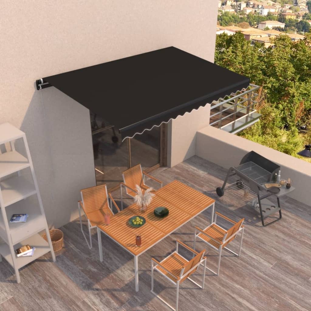Manual Retractable Awning 450x300 cm Anthracite