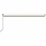 Manual Retractable Awning with LED 500x300 cm Cream - Top-Down View