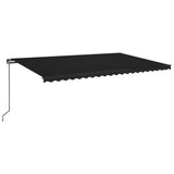 Manual Retractable Awning with LED 500x300 cm Anthracite