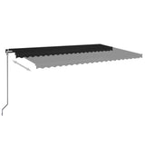 Manual Retractable Awning with LED 500x300 cm Anthracite