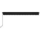 Manual Retractable Awning with LED 500x300 cm Anthracite