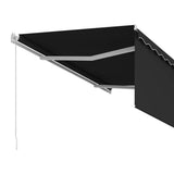 Manual Retractable Awning with Blind 3x2.5m Anthracite - 45-Degree Angle