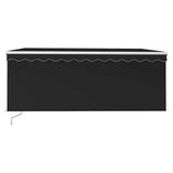 Manual Retractable Awning with Blind 3.5x2.5m Anthracite - Side View