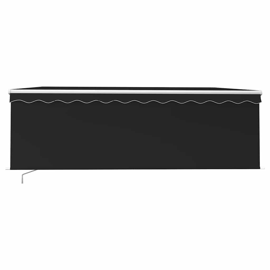 Manual Retractable Awning with Blind 4.5x3m Anthracite