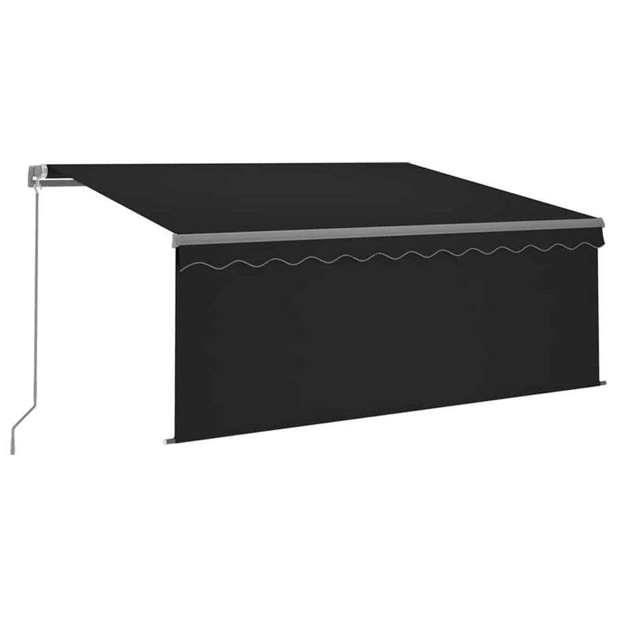 Manual Retractable Awning with Blind&LED 3x2,5m Anthracite