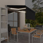 Manual Retractable Awning with Blind&LED 3x2,5m Anthracite