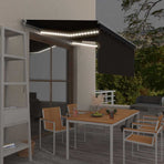 Manual Awning with Solar LED 3.5 x 2.5 m Anthracite