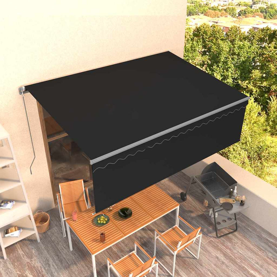 Manual Awning 4 x 3 m Anthracite 100% Polyester
