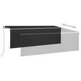 Manual Retractable Awning with Blind 4.5x3m Anthracite