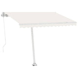 Freestanding Manual Retractable Awning 300x250 cm Cream - Front View