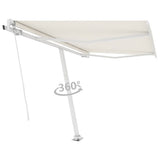 Freestanding Manual Retractable Awning 300x250 cm Cream - Extra Image