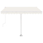 Manual Awning 3 x 2.5 m Cream 100% Polyester