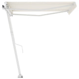 Freestanding Manual Retractable Awning 300x250 cm Cream - 45-Degree Angle