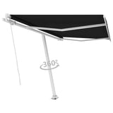 Freestanding Manual Retractable Awning 300x250 cm Anthracite - Side View