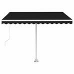 Freestanding Manual Retractable Awning 300x250 cm Anthracite