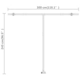 Freestanding Manual Retractable Awning 300x250 cm Anthracite - Extra Image