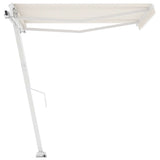 Freestanding Manual Retractable Awning 350x250 cm Cream - Front View