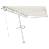 Freestanding Manual Retractable Awning 350x250 cm Cream - Extra Image