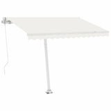 Freestanding Manual Retractable Awning 350x250 cm Cream - Side View