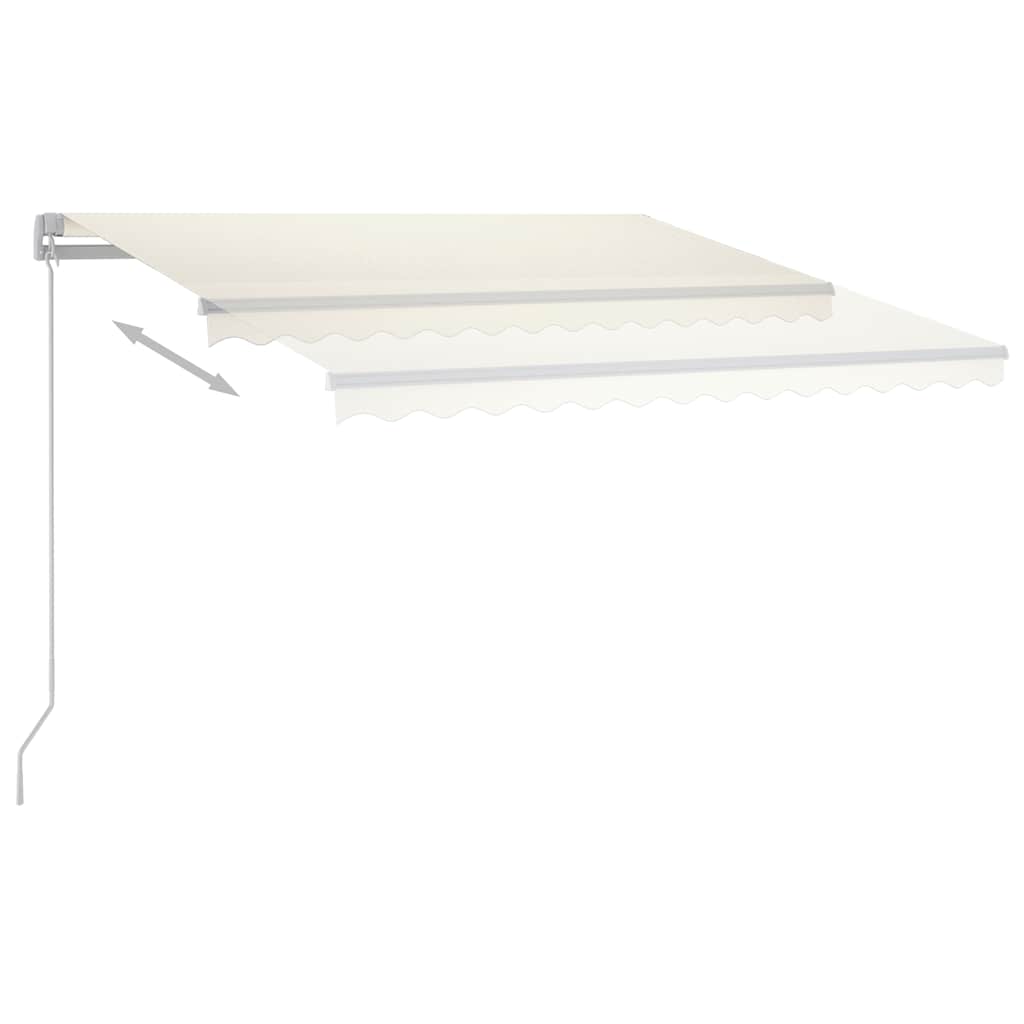 Freestanding Manual Retractable Awning 350x250 cm Cream