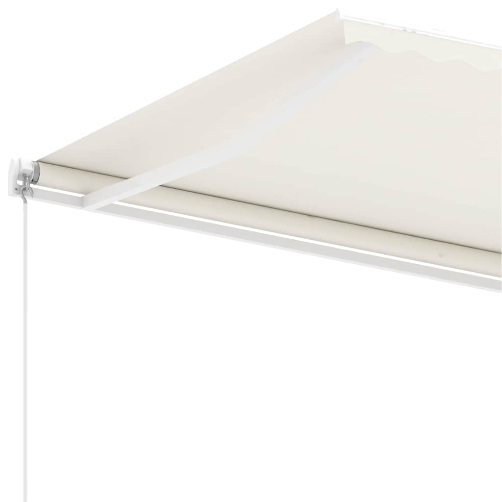 Freestanding Manual Retractable Awning 350x250 cm Cream