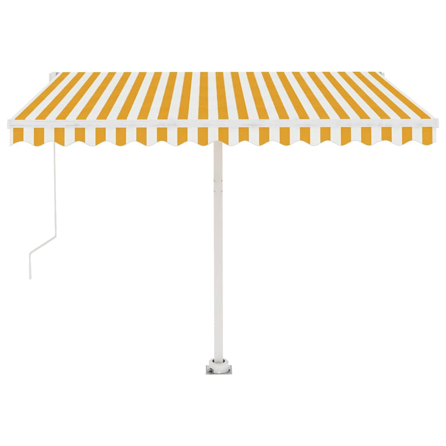 Manual Awning 3.5 x 2.5 m Yellow and White Stripe