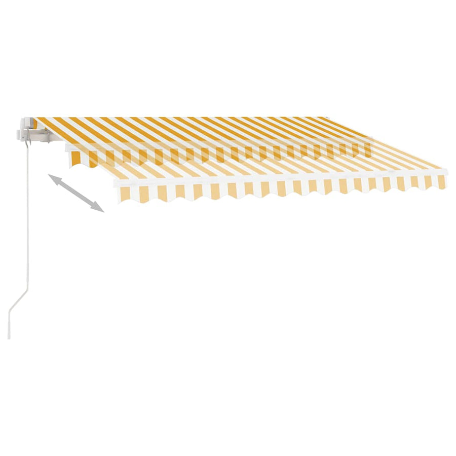 Manual Awning 3.5 x 2.5 m Yellow and White Stripe