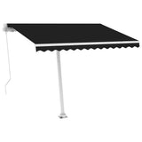 Freestanding Manual Retractable Awning 350x250 cm Anthracite - Side View