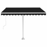 Freestanding Manual Retractable Awning 350x250 cm Anthracite - Top-Down View