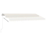 Freestanding Manual Retractable Awning 400x300 cm Cream - Top-Down View