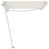 Freestanding Manual Retractable Awning 400x300 cm Cream - Rear View