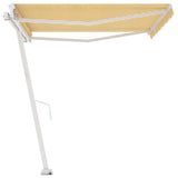 Freestanding Manual Retractable Awning 400x300 cm Yellow/White (313191+46837+315091)