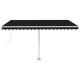 Freestanding Manual Retractable Awning 400x300 cm Anthracite - 45-Degree Angle