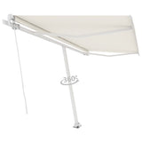 Freestanding Manual Retractable Awning 450x300 cm Cream - Extra Image