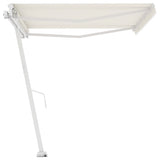Freestanding Manual Retractable Awning 450x300 cm Cream - 45-Degree Angle