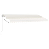Freestanding Manual Retractable Awning 450x300 cm Cream - Rear View