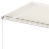 Freestanding Manual Retractable Awning 450x300 cm Cream - Close-Up Angle