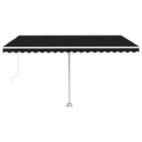 Freestanding Manual Retractable Awning 450x300 cm Anthracite - Front View