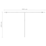 Freestanding Manual Retractable Awning 450x300 cm Anthracite - Extra Image