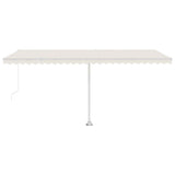 Freestanding Manual Retractable Awning 500x300 cm Cream (313193+313169+315091) - Side View