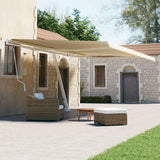 Freestanding Manual Retractable Awning 500x300 cm Cream (313193+313169+315091)