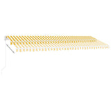 Freestanding Manual Retractable Awning 500x300 cm Yellow/White (313193+313176+315091)