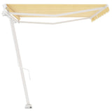 Freestanding Manual Retractable Awning 500x300 cm Yellow/White (313193+313176+315091)