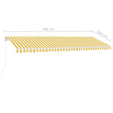 Freestanding Manual Retractable Awning 500x300 cm Yellow/White (313193+313176+315091) - Extra Image