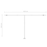 Freestanding Manual Retractable Awning 500x300 cm Yellow/White (313193+313176+315091)