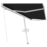 Freestanding Manual Retractable Awning 500x300 cm Anthracite - Side View