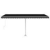 Freestanding Manual Retractable Awning 500x300 cm Anthracite - 45-Degree Angle