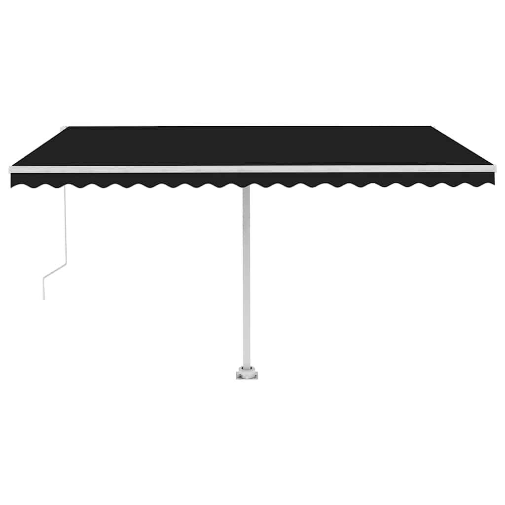 Freestanding Manual Retractable Awning 400x350 cm Anthracite