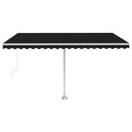 Freestanding Manual Retractable Awning 400x350 cm Anthracite